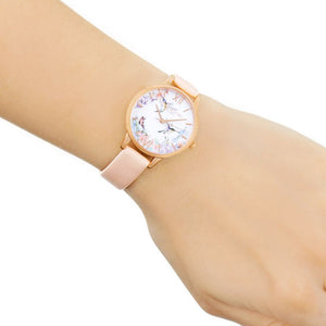 Painterly Prints Nude Peach & Rose Gold Watch