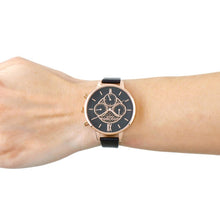 Load image into Gallery viewer, Chrono Detail Black &amp; Rose Gold Watch