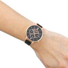 Load image into Gallery viewer, Chrono Detail Black &amp; Rose Gold Watch