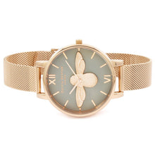 Load image into Gallery viewer, 3D Bee Grey &amp; Rose Gold Mesh Watch