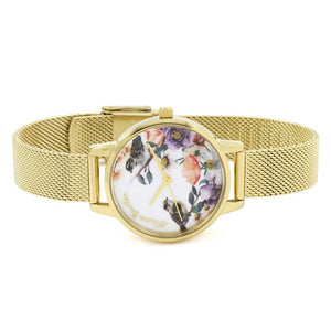 English Garden Gold Mesh Watch